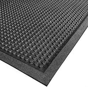 Cactus Mat 2502-1824 Rubber Bubble-Eze Raised Bubble Safety Mat, 18" x 24", Black