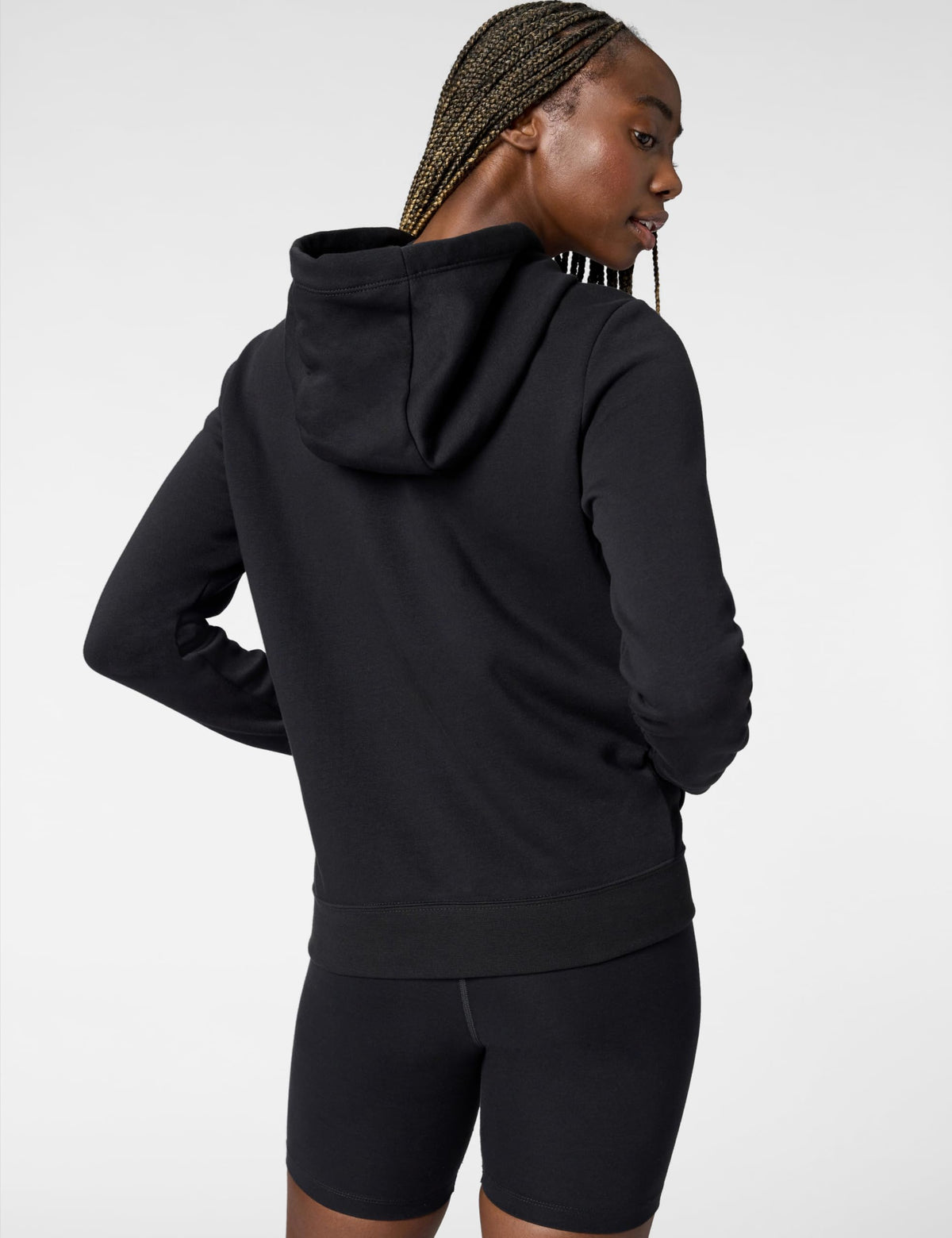Women's Sportswear Club Fleece Logo Pullover Hoodie by Nike – Large, Cotton Blend, Black/White, Model DQ5775