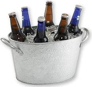 TableCraft Galvanized Collection Oval Beverage Tub, 15 x 8.6 x 7.4-Inch