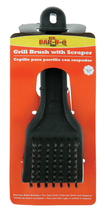 Inc. 06002SSX 8-Inch Plastic Brush by Mr. Bar-B-Q – Plastic, Black, Model 06002SSYB