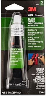 3M Black Super Weatherstrip Adhesive, 03602, 1 fl oz, 1 Per Pack