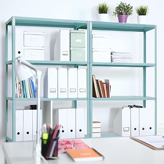 AR Shelving AR Deco Bookshelf Collection, Height 68 in, Width 35.4 in, Depth 12 in, Model# Easy Blue Emerald
