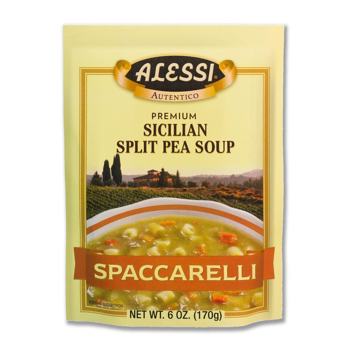 Alessi Sicilian Split Pea / 6 Ounce (Pack of 6) / Split Pea Split Pea Soups