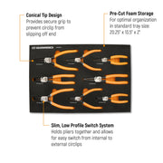 GEARWRENCH 8 Piece Foam Tray / 1 Snap-Ring Pliers