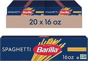 Barilla Spaghetti Pasta, Non-GMO Kosher Pasta, 16oz. (20PK)