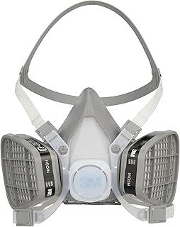 3M Half Facepiece Disposable Respirator, Organic Vapor, NIOSH Approved, Lightweight, Pre-assembled, No Maintenance