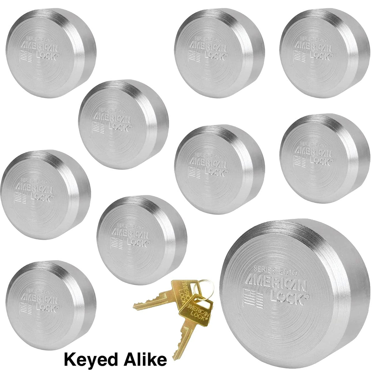 Master Lock 10 Pack / Silver / Modern Keyed Padlocks