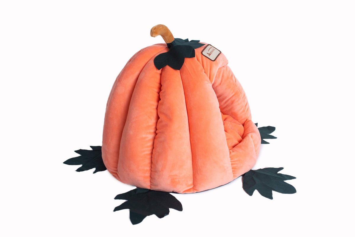 Cat Bed Model Pumpkin Shape by Armarkat – 20 x 20 x 16, Fabric, Orange, Model C85CCS