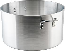 Winco 40 qt Aluminum Heavy-Duty Sauce Pot | Even heat distribution, Great for Sauces, Soups, Stocks and Batch Cooking