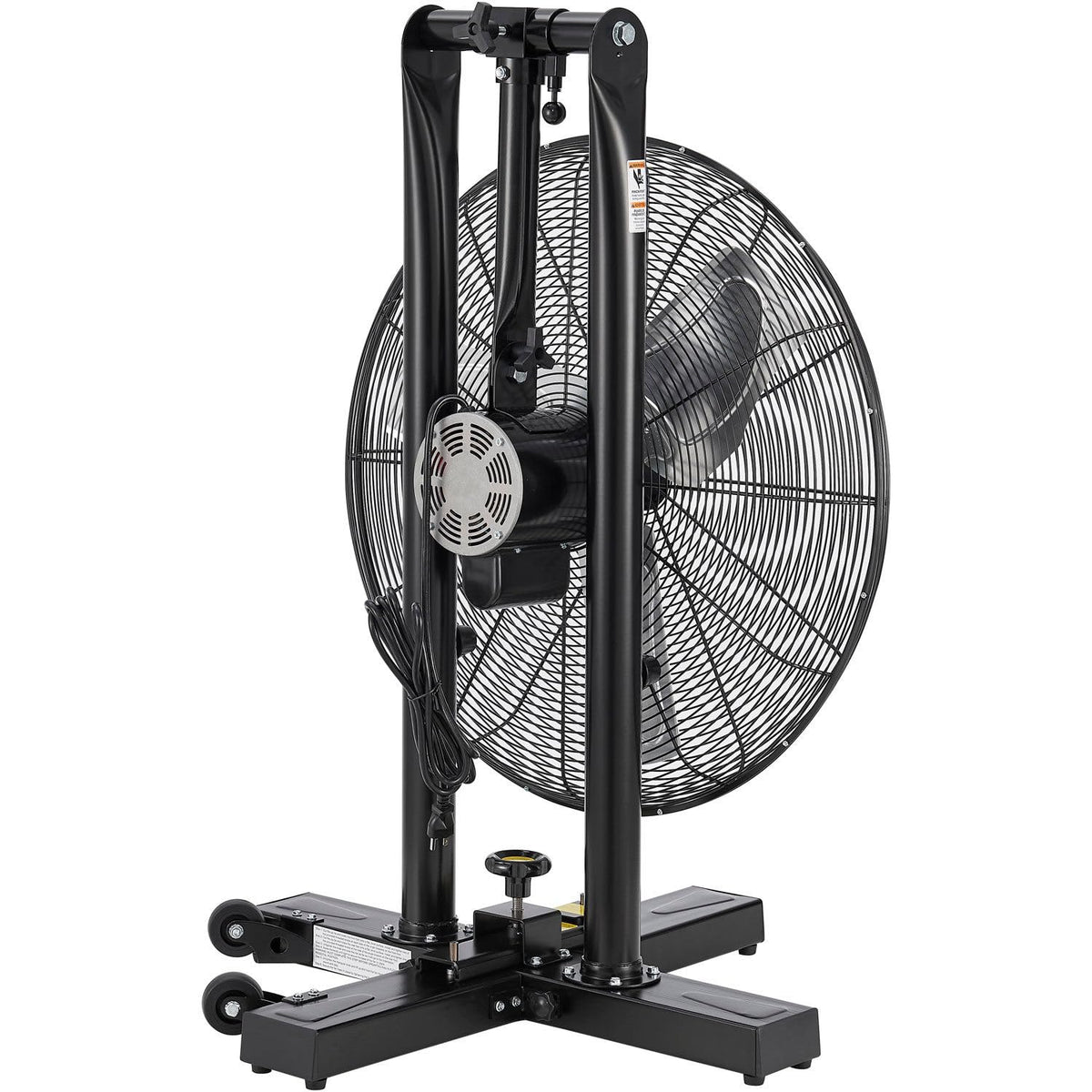 24" Foldable Mobile Pedestal Fan by Continental Dynamics – Metal, Black, Model SFSI3-750/60Y