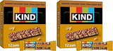 KIND Nut Bars, Salted Caramel & Dark Chocolate Nut, Healthy Snacks, Gluten Free, Low Sugar, 6g Protein, 12 Count (Pack of 2)