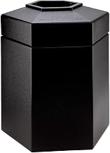 Products Hex Waste Container by Commercial Zone – Large, 45.0 gallons, Polyethylene, Black, Model 737201