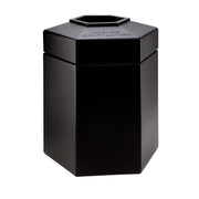 Products Hex Waste Container by Commercial Zone – Large, 45.0 gallons, Polyethylene, Black, Model 737201