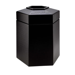 Products Hex Waste Container by Commercial Zone – Large, 45.0 gallons, Polyethylene, Black, Model 737201