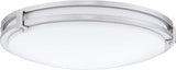 Lithonia Lighting FMSATL 13 14840 BN M4 LED Saturn Flushmount Ceiling Light Fixture for Kitchen | Hallway | Bedroom, Dimmable, 4000K, Antique Brushed Nickel