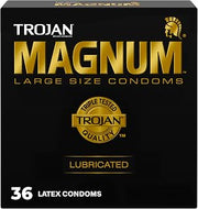TROJAN Magnum Lubricated Large Condoms, 36 Count Pack
