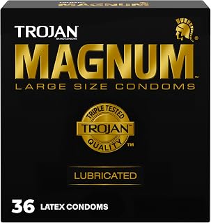 TROJAN Magnum Lubricated Large Condoms, 36 Count Pack
