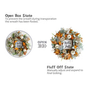 Cir Oases Fall Wreath, 20 Inch Diameter, Pumpkin Berry