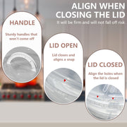 Arineng Pie Carrier Set with Insulated Bag, Holds 3 Pies or Pizza, Grey