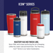 ICON SERIES by THERMOS – 24 Ounces, 24.0 fluid_ounces, Stainless Steel, Red Stars, Model IS2256RS4