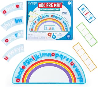 Educational Insights ABC Arc Mat AlphaMagnets Set - Magnetic Letter Board, Toddler Alphabet Magnets, Magnetic Letters and Numbers, ABC Learning Toys for Kids Ages 3-5, Spelling Toys, Alphabet Arc