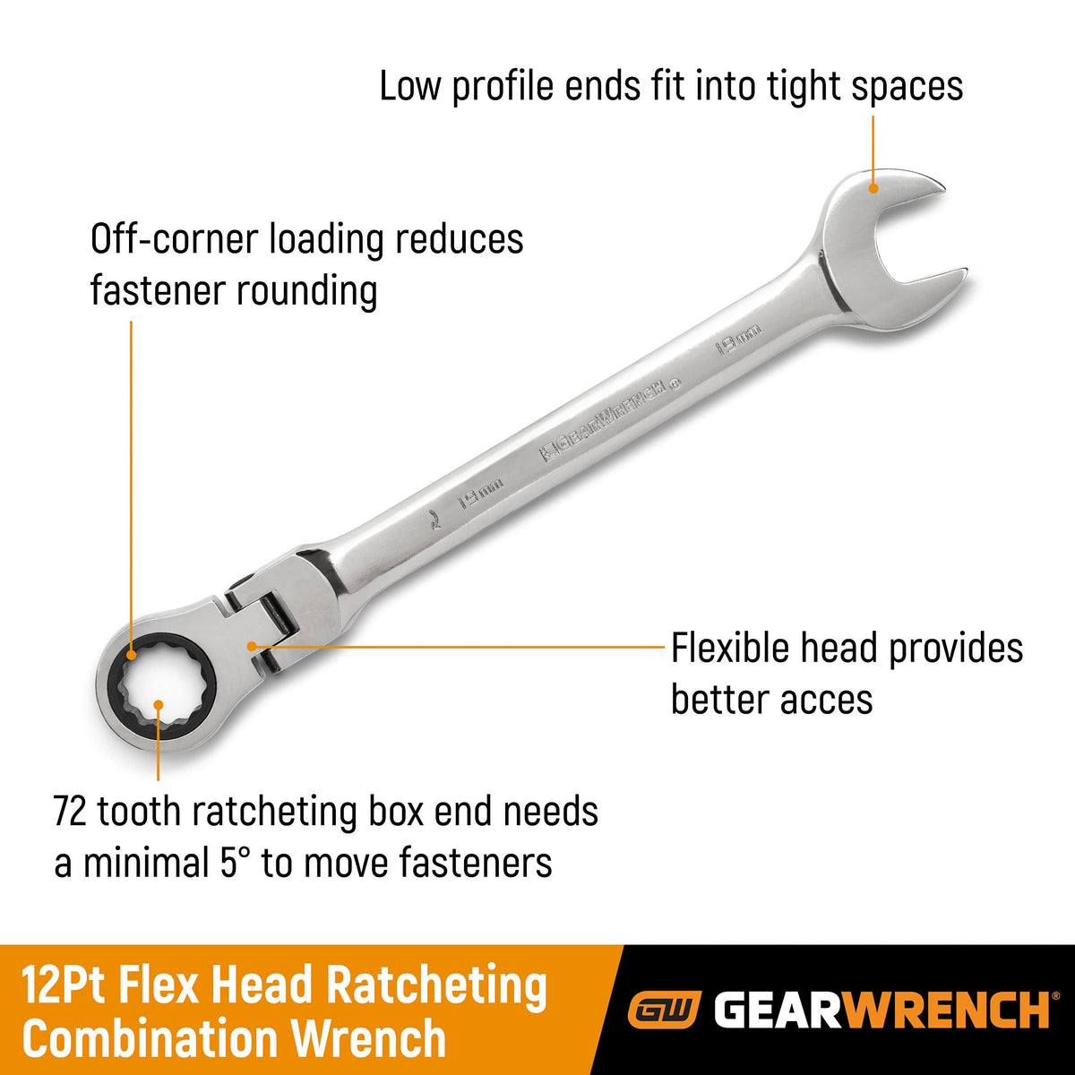 GEARWRENCH 8 Pc / With Wrench Rack / SAE Combination Wrenches