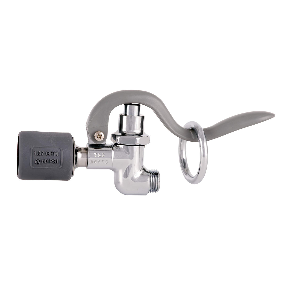 Low Flow Spray Valve for use in commercial kitchens. Pre Rinse Commercial Faucet Sprayer meets new DOE requirements with 1.07 GPM flow rate by T&S Brass – Model B-0107-J
