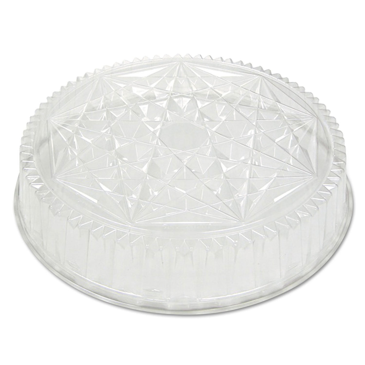 Round CaterWare Dome-Style Food Container Lids, 1-Comp, Clear, 16dia, 50/Carton