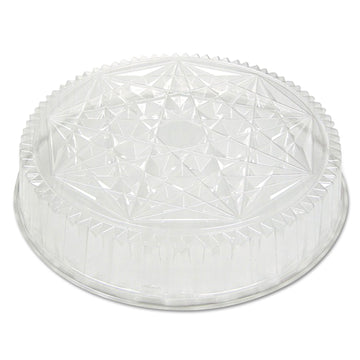 Round CaterWare Dome-Style Food Container Lids, 1-Comp, Clear, 16dia, 50/Carton