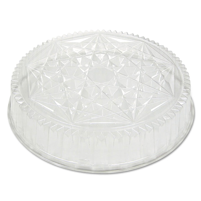 Round CaterWare Dome-Style Food Container Lids, 1-Comp, Clear, 16dia, 50/Carton