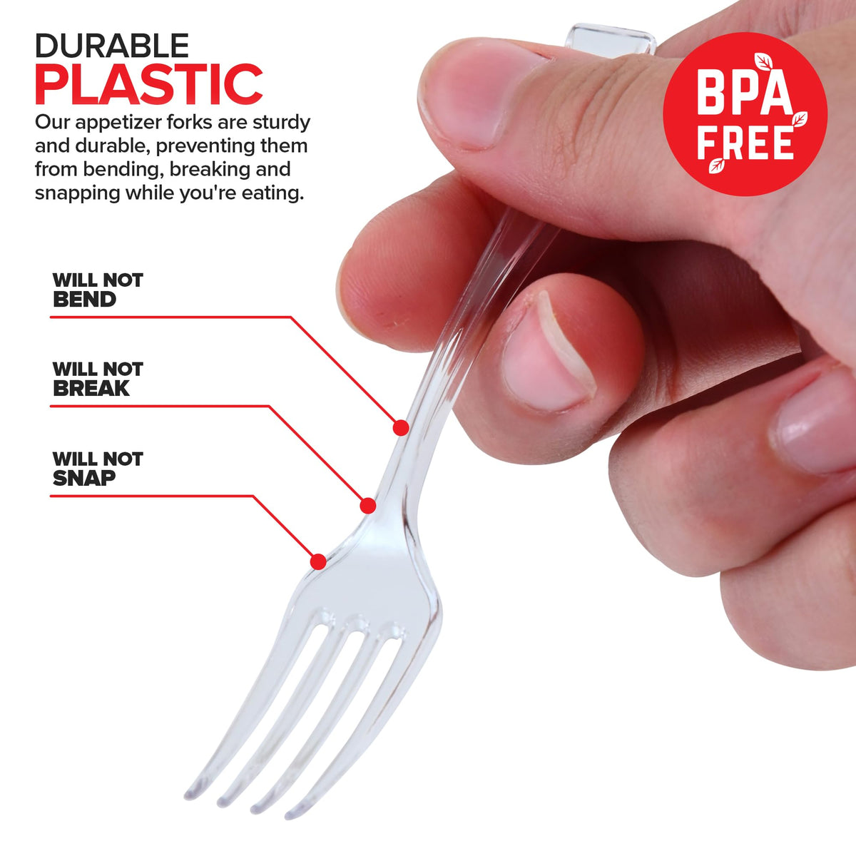 Stock Your Home Mini Fork / Clear / 100 Count Dessert Forks