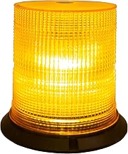 Buyers Products SL665A LED Beacon Light, 6.5" x 6.5", 14' On/Off Switch Lead, Permanent, Pipe & Magnetic Mount, Strobe Lights for Trucks, Emergency Lights for Vehicles