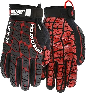 MCR Safety Predator PD2908 Multi-Task Work Glove, Silicone Tire Tread Grip and Thermo Plastic Rubber Back of Hand, Extreme Protection, X-Large