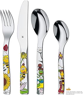 WMF Children's Cutlery Set 4-Piece Maya the Bee Cromargan 18/10 Stainless Steel Polished Suitable from 3 Years
