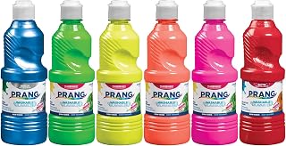 Prang Washable Tempera Paint, Assorted Fluorescent Colors, 16 Oz., 6 Count