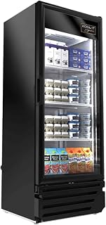 Kool-It LX-14RB 24-3/4" One Section Glass Door Merchandiser Refrigerator, 14 cu. ft, Black