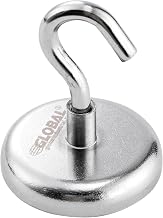 Global Industrial Neodymium Magnetic Hook, 40 Lbs. Pull, 6/Pack