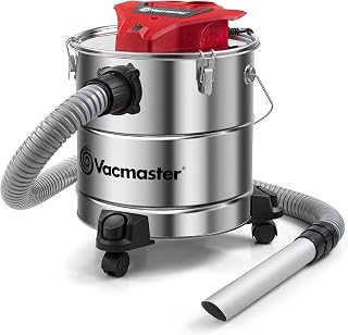 Vacmaster EAV508S 1102 5-Gal 3.5 Peak HP Stainless Steel Ash Vacuum Red