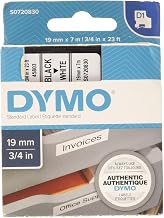 DYMO Standard Tape 2000/5500, 19 mm x 7 m, S0720830 - Black on White(lot of 5)