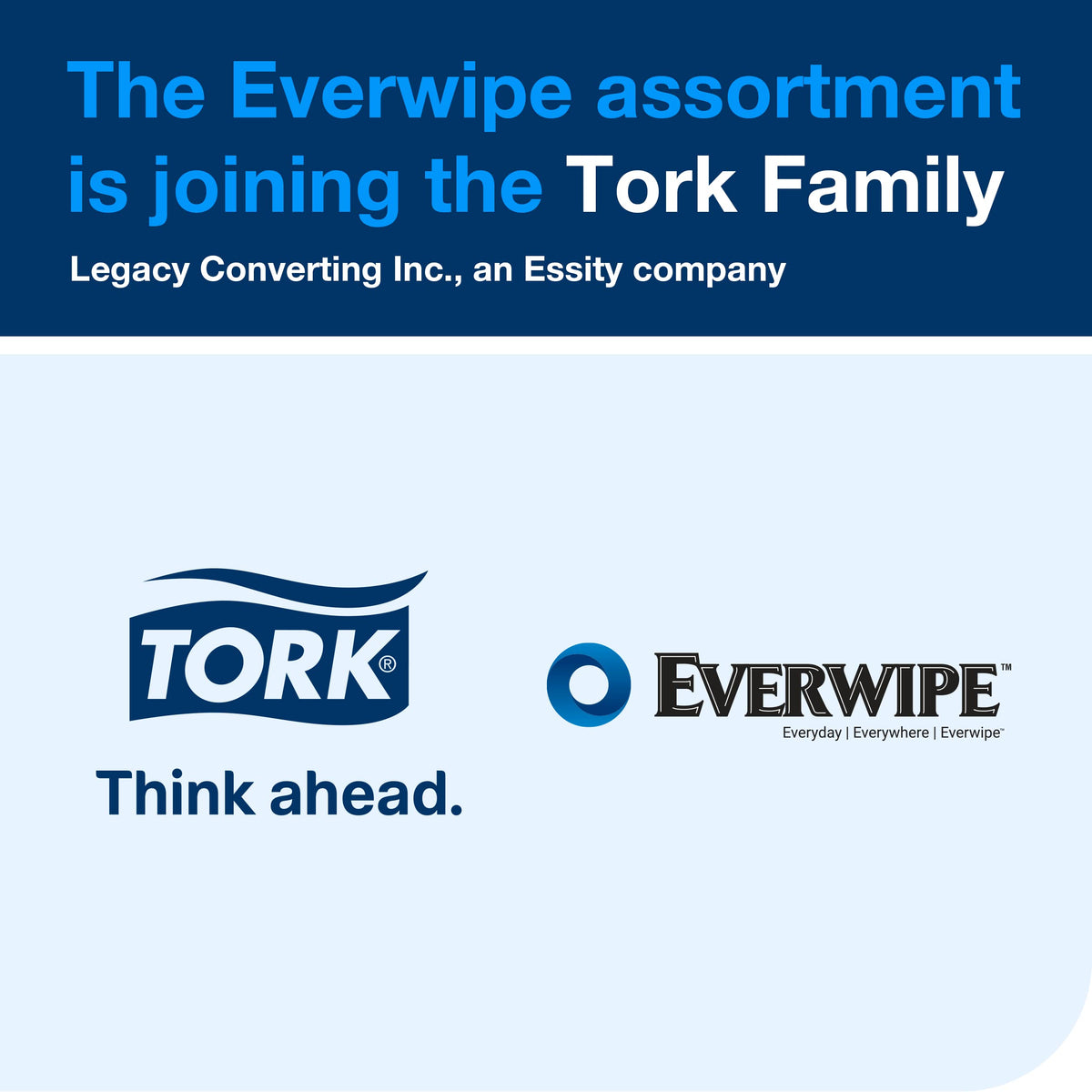 Everwipe by Tork Disinfectant Wipe Jumbo Rolls White – 2 x 800 wipes, 192821