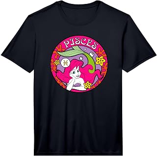 Disney The Little Mermaid Ariel Pisces Zodiac Performance T-Shirt