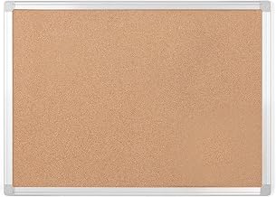 MasterVision Earth Cork Bulletin Board, 24" x 36", Pin Board with Aluminum Frame