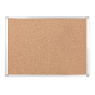 Earth Series Self-Healing Cork Bulletin Board by MasterVision – 18" x 24", Aluminum, Brown, Model CA021790