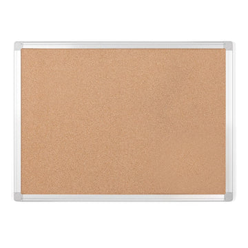 Earth Series Self-Healing Cork Bulletin Board by MasterVision – 18" x 24", Aluminum, Brown, Model CA021790