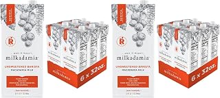 Milkadamia Unsweetened Barista Macadamia Milk,Plant-Based,Kosher,Gluten Free & Non-GMO,32 Fluid Ounce,(Pack of 12)