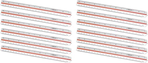 Westcott E-10161 00-I Reduction Scale Vocational School Plastic 30 cm Pack of 12 White
