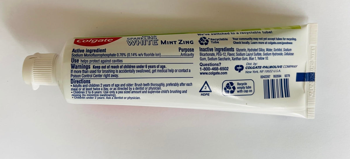 Colgate Mint Zing / 4 Ounce (Pack of 6) / 1 Toothpaste