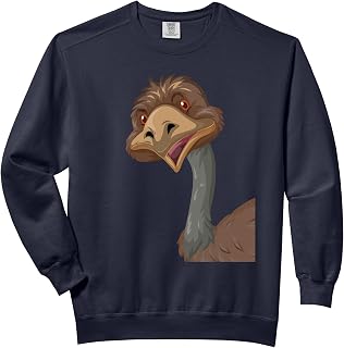 Emu Face - Zookeeper Safari Animal Lover Ornithologist Comfort Colors Adult Sweatshirt