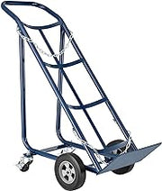 Global Industrial Tilt Back Cylinder Hand Truck with Curved Handle, Blue