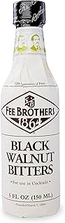 Fee Brothers Black Walnut Cocktail Bitters, 5 fl oz (150ml) | Aromatic Cocktail Mixer & Concentrated Flavoring, Gluten Free, Vegan-Friendly